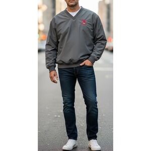 Bravo Red Bulls Iraqi Freedom III 2004-06 V-Neck Jacket L Gray